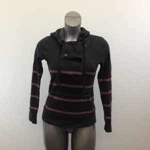 Hurley Hooded Sweatshirt Women's Small Gray Pink